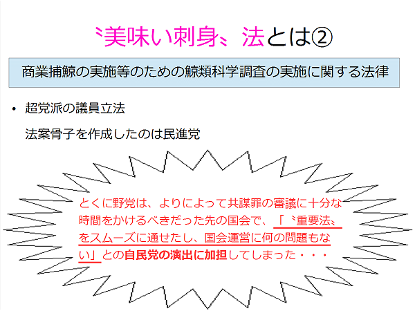 〝美味い刺身〟法は廃止を！